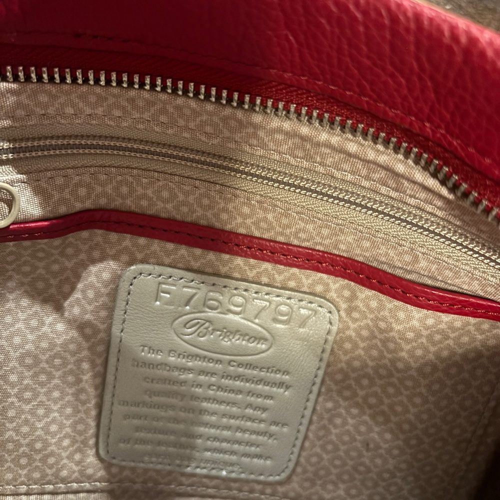 Brighton Red Crossbody Bag with Stud Accents - Picture 3 of 8
